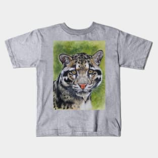 Clouded Leopard in Color Kids T-Shirt